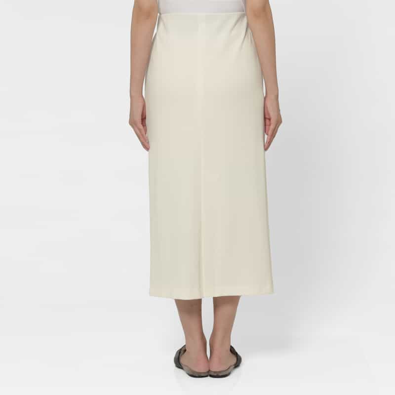 BARNEYS NEW YORK ウォッシャブル ロングタイトスカート OFF WHITE