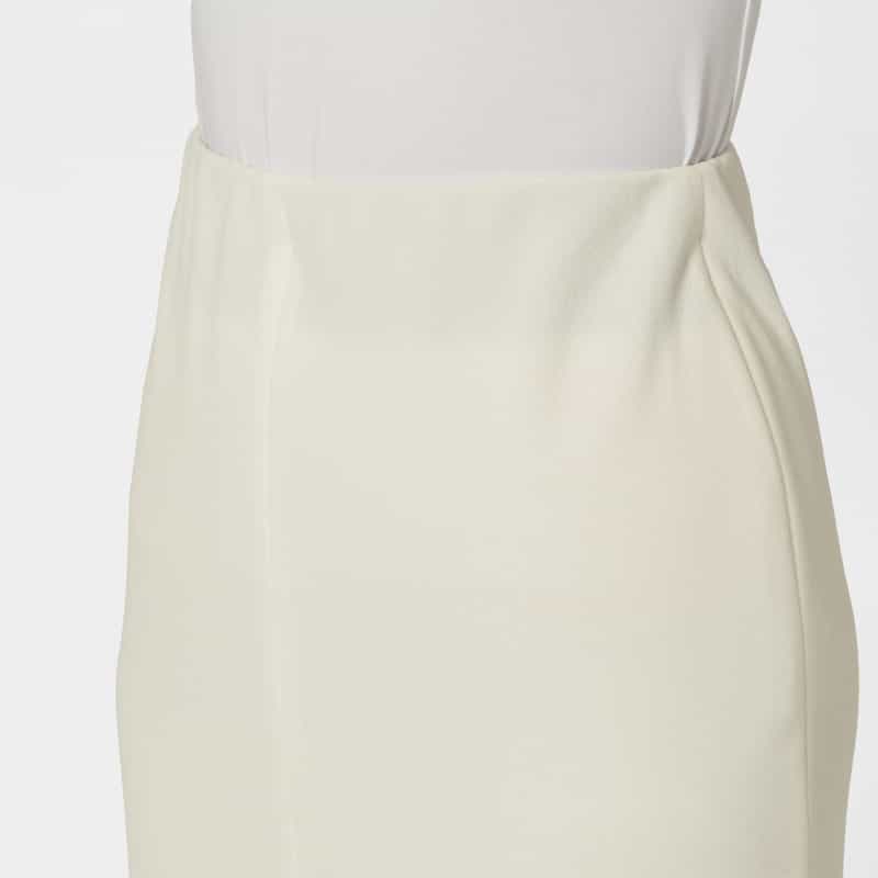 BARNEYS NEW YORK ウォッシャブル ロングタイトスカート OFF WHITE