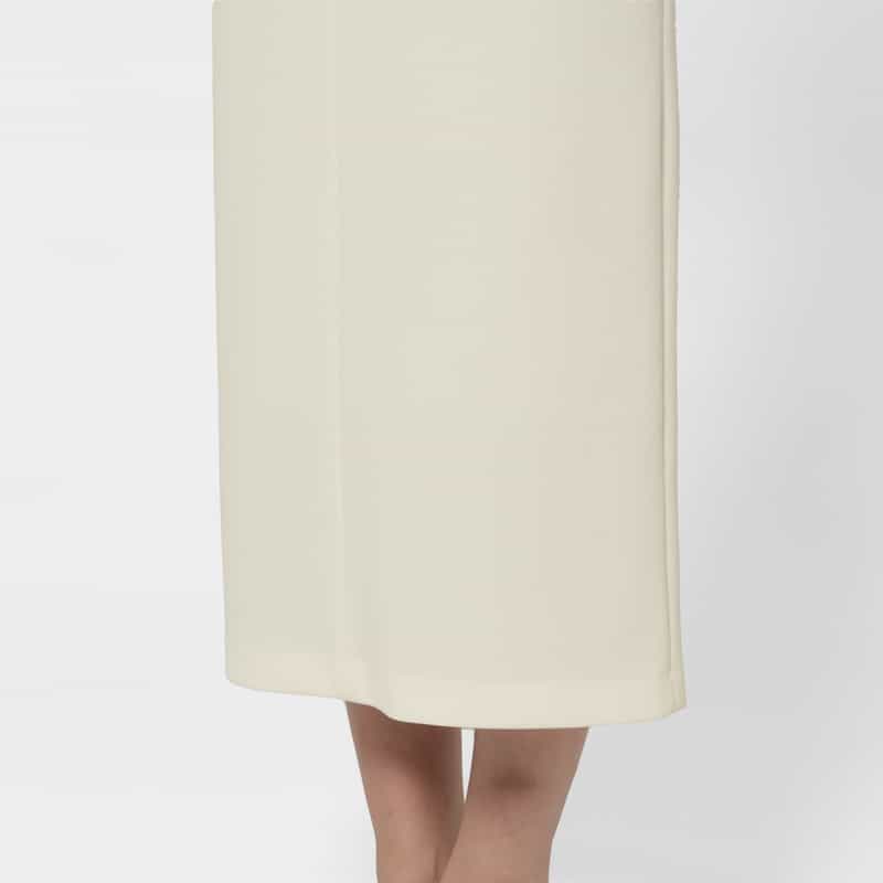 BARNEYS NEW YORK ウォッシャブル ロングタイトスカート OFF WHITE