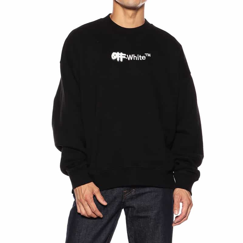 OFF-WHITE ロゴスエットプルオーバー BLACK