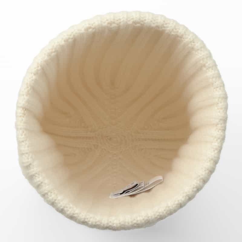 BARNEYS NEW YORK カシミヤ100％リブニットキャップ WHITE