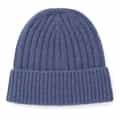 カシミヤ100％リブニットキャップ