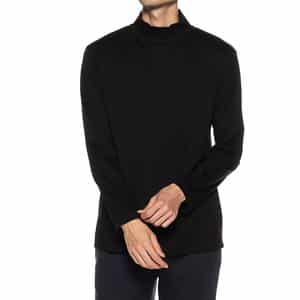 モックネックロングスリーブカットソー