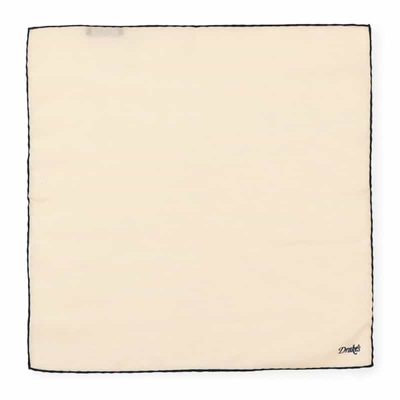 DRAKE'S ポケットチーフ NAVY