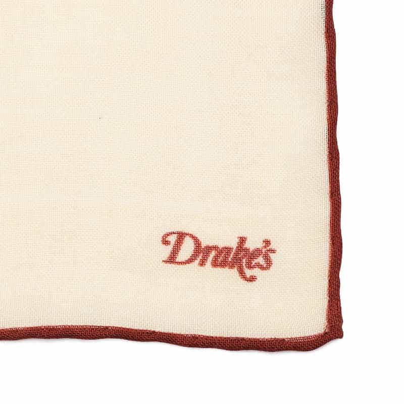 DRAKE'S ポケットチーフ BROWN