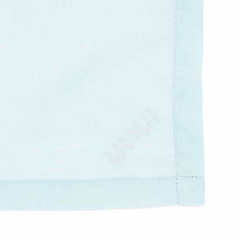 BARNEYS NEW YORK ロゴ刺繍ハンカチ BLUE GREEN