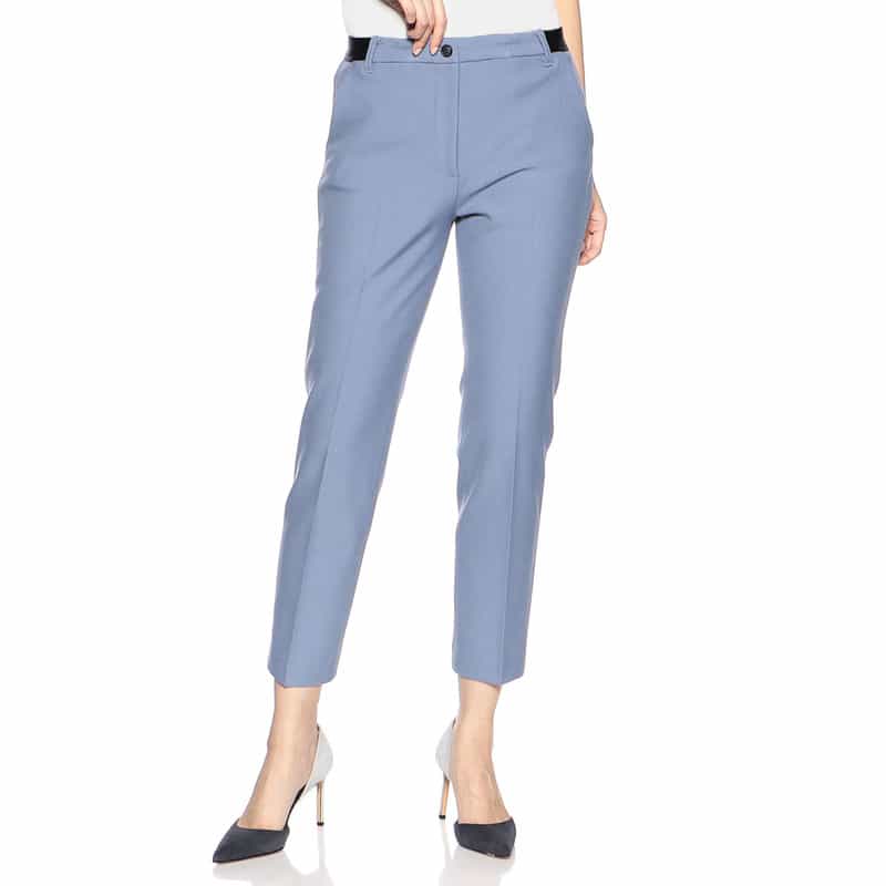 BARNEYS NEW YORK ウォッシャブルバックウエストゴムパンツ BLUE