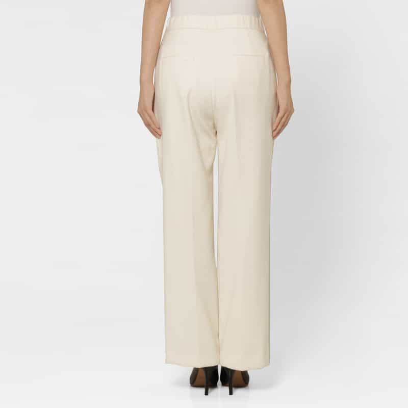 BARNEYS NEW YORK ダブルクロス素材 ストレートパンツ OFF WHITE