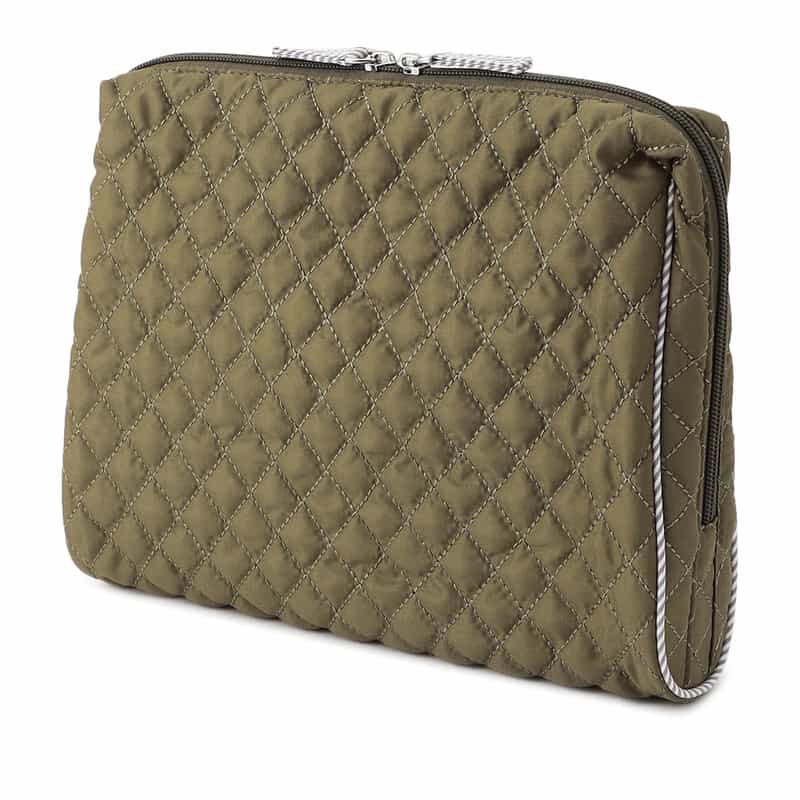 BARNEYS NEW YORK ライオンキルティングポーチ KHAKI