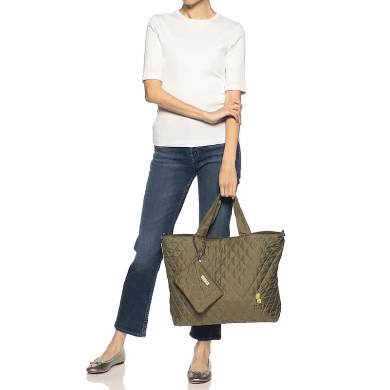 BARNEYS NEW YORK ライオンキルティングマザートートバッグ KHAKI