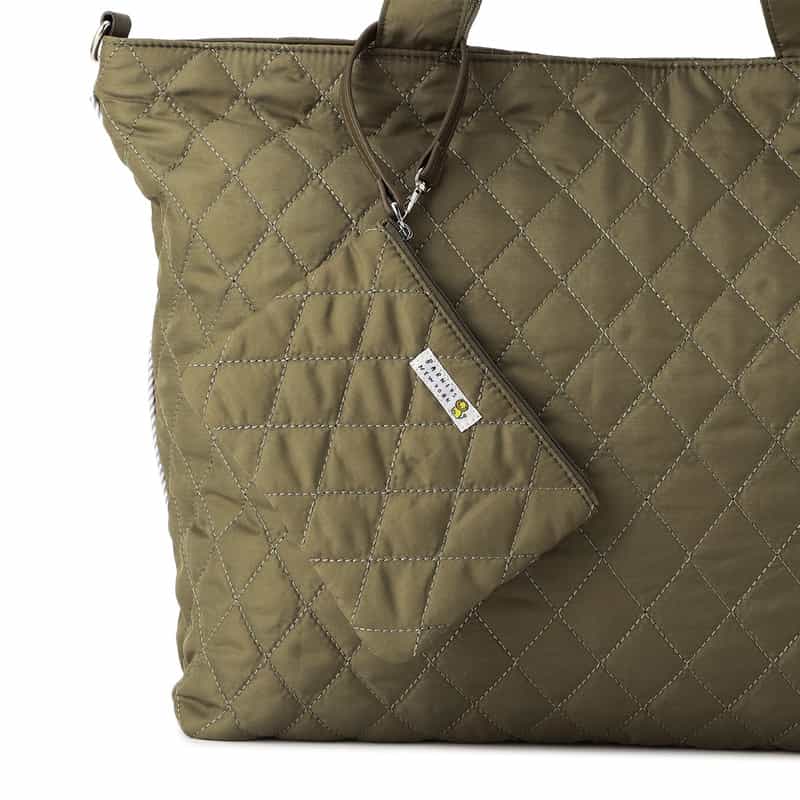 BARNEYS NEW YORK ライオンキルティングマザートートバッグ KHAKI