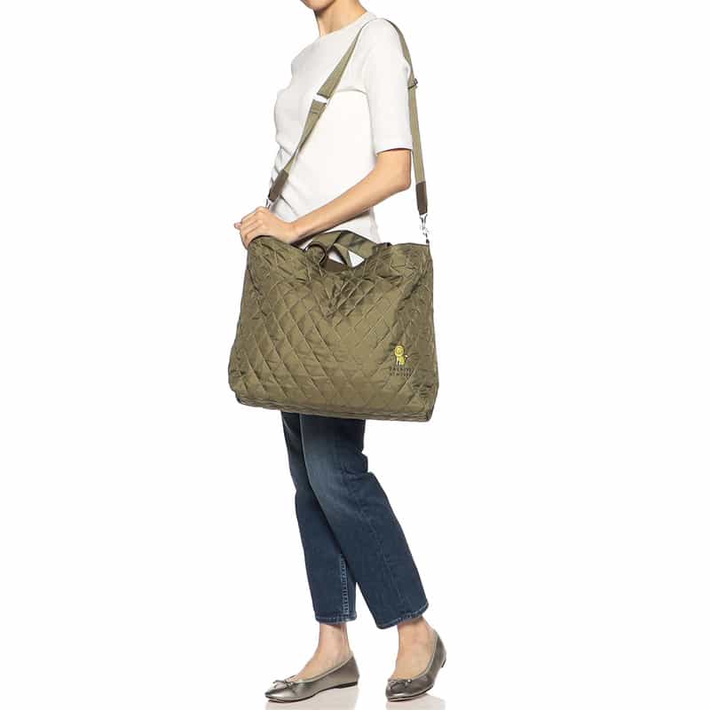 BARNEYS NEW YORK ライオンキルティングマザートートバッグ KHAKI