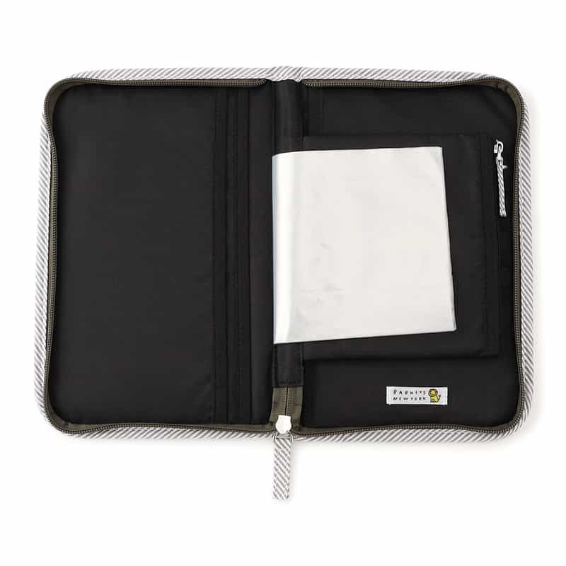 BARNEYS NEW YORK ライオンキルティング母子手帳ケース (L) KHAKI