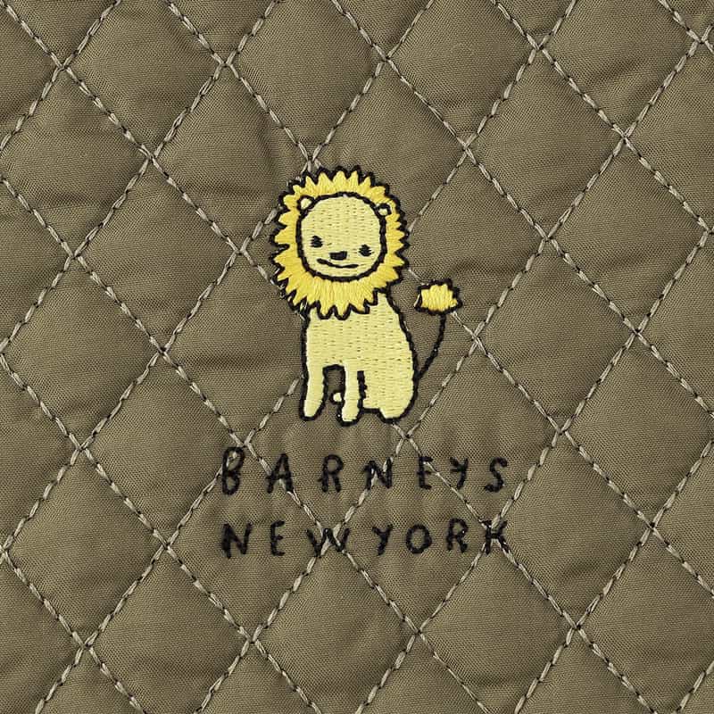 BARNEYS NEW YORK ライオンキルティング母子手帳ケース (L) KHAKI