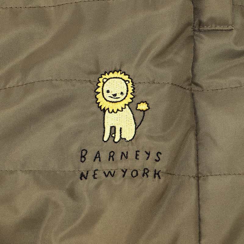 BARNEYS NEW YORK 抱っこひも用ライオンキルティングケープブランケット KHAKI