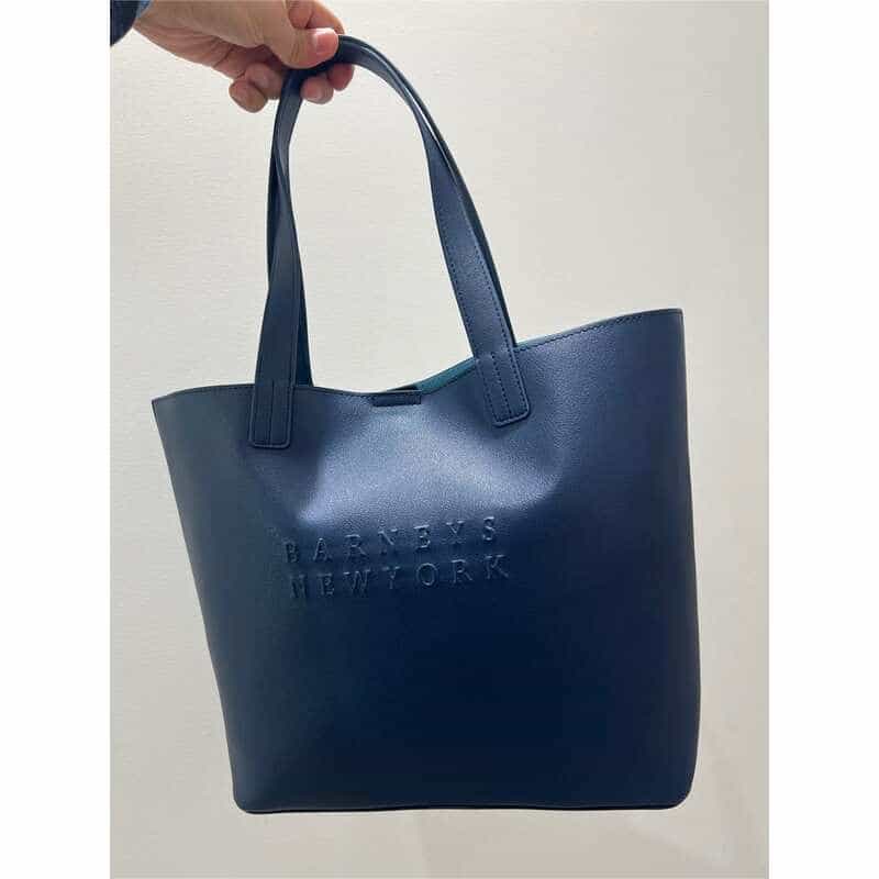 BARNEYS NEW YORK ロゴトートバッグ （Ｍ） NAVY