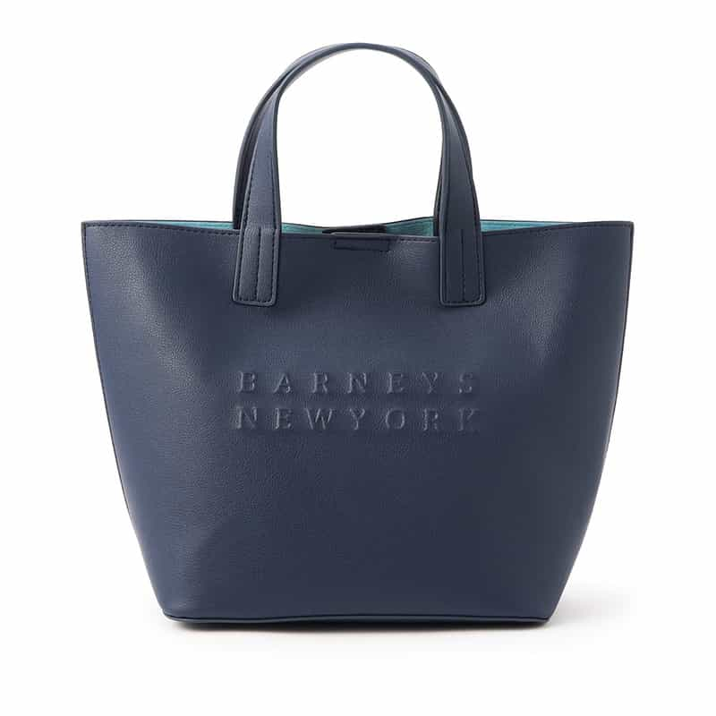 BARNEYS NEW YORK ロゴミニトートバッグ （Ｓ） NAVY