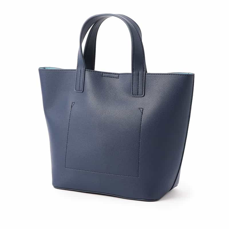 BARNEYS NEW YORK ロゴトートバッグ (S) NAVY