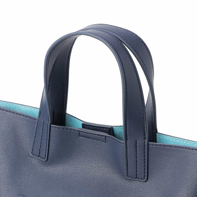 BARNEYS NEW YORK ロゴトートバッグ (S) NAVY