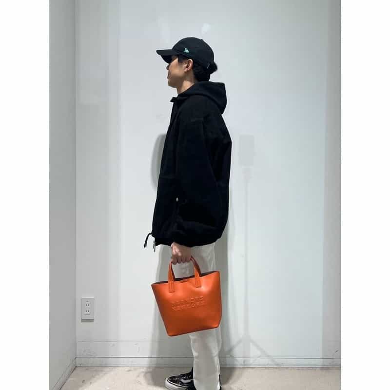 BARNEYS NEW YORK ロゴトートバッグ （S） ORANGE