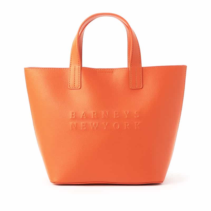 BARNEYS NEW YORK ロゴトートバッグ （S） ORANGE