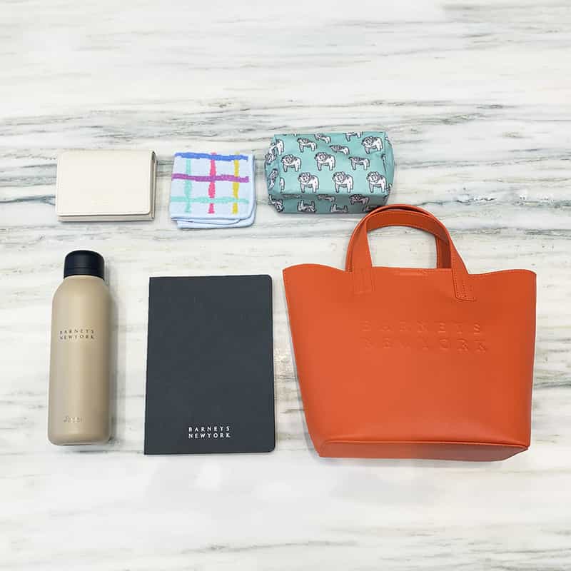 BARNEYS NEW YORK ロゴトートバッグ （S） ORANGE