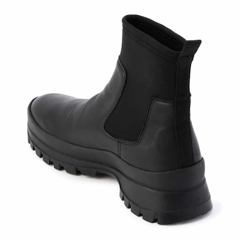 BARNEYS NEW YORK ボリュームソールサイドゴアブーツ BLACK