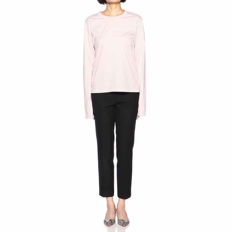 BARNEYS NEW YORK ウォッシャブルコットンロングスリーブカットソー LIGHT PINK