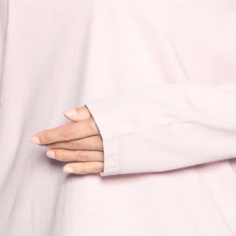 BARNEYS NEW YORK ウォッシャブルコットンロングスリーブカットソー LIGHT PINK