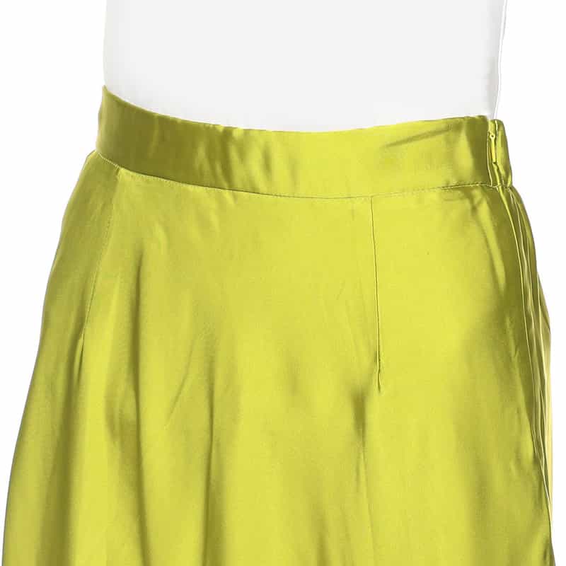 BARNEYS NEW YORK ウォッシャブルシャイニーロングスカート LIGHT GREEN