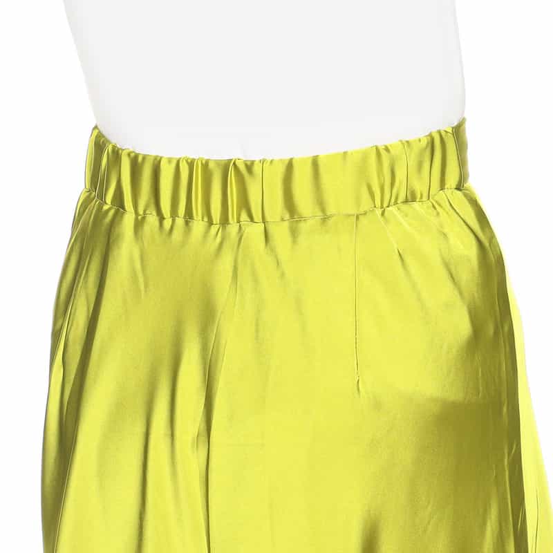 BARNEYS NEW YORK ウォッシャブルシャイニーロングスカート LIGHT GREEN