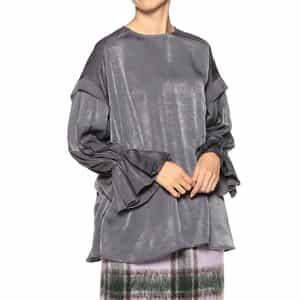 ウォッシャブルフリルスリーブブラウス