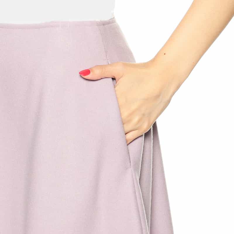 BARNEYS NEW YORK メルトンジャージーフレアスカート LIGHT PURPLE