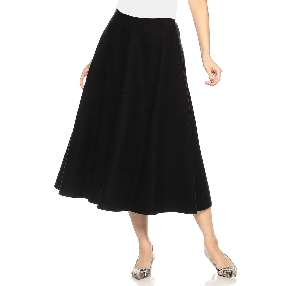 メルトンジャージーフレアスカート