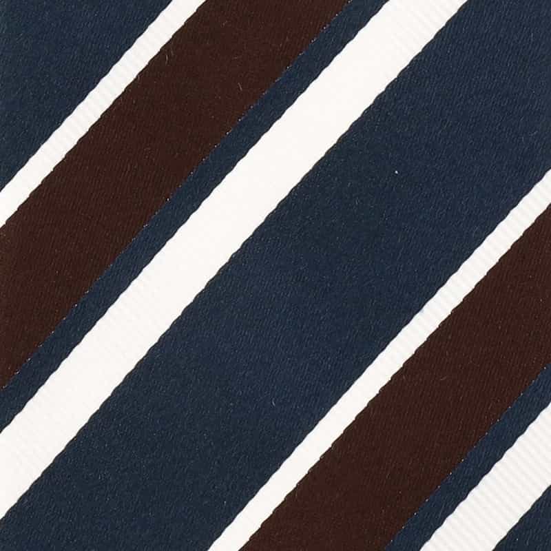 STEFANO BIGI サテンストライプ柄タイ NAVY