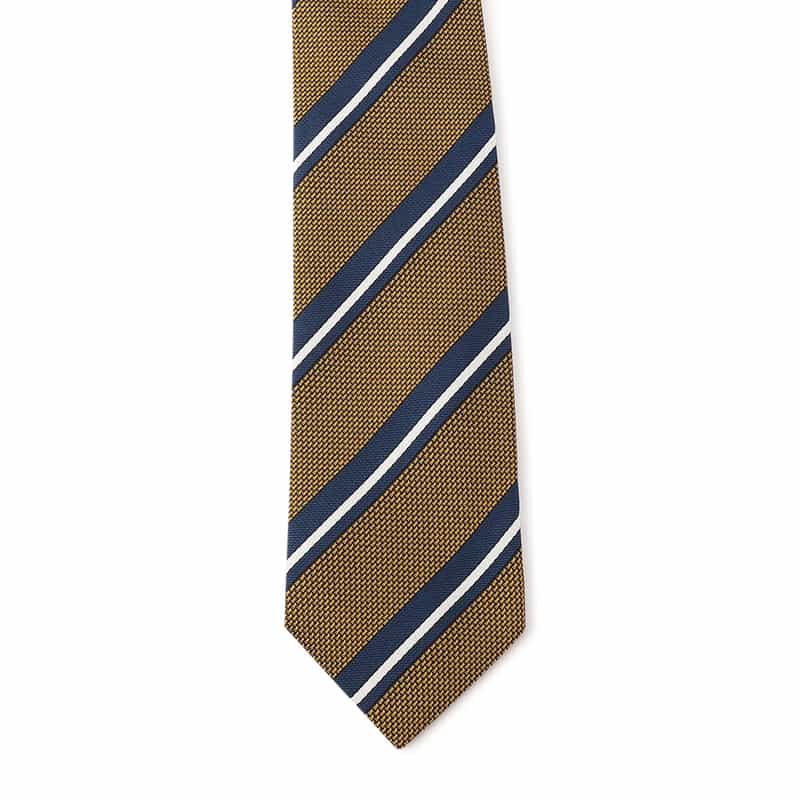 STEFANO BIGI ガルザストライプ柄タイ YELLOW