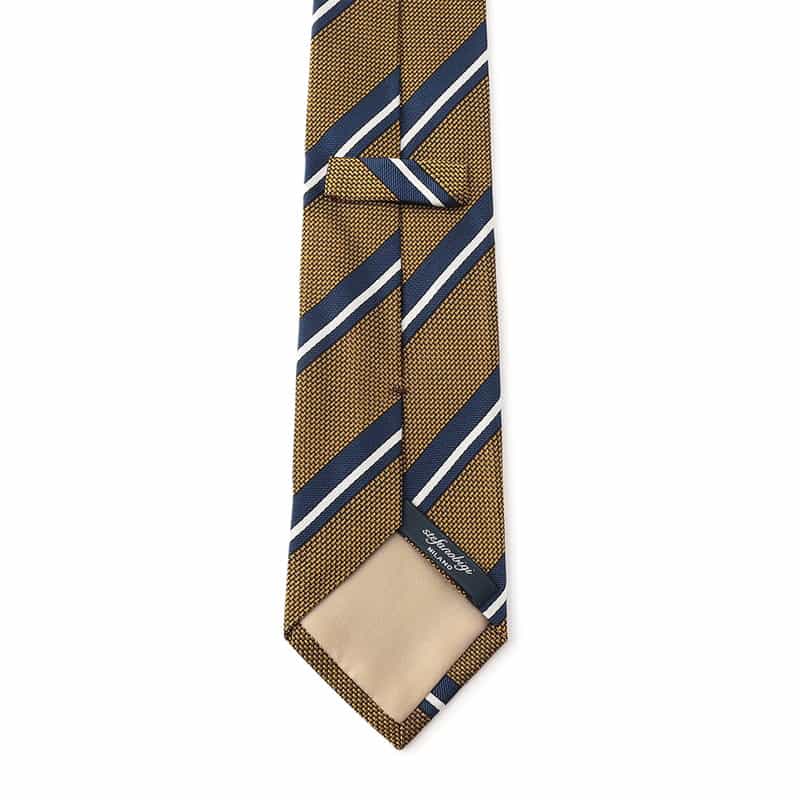 STEFANO BIGI ガルザストライプ柄タイ YELLOW