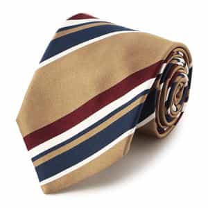 サテンストライプ柄タイ