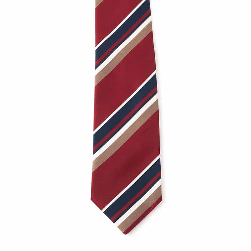 STEFANO BIGI サテンストライプ柄タイ RED