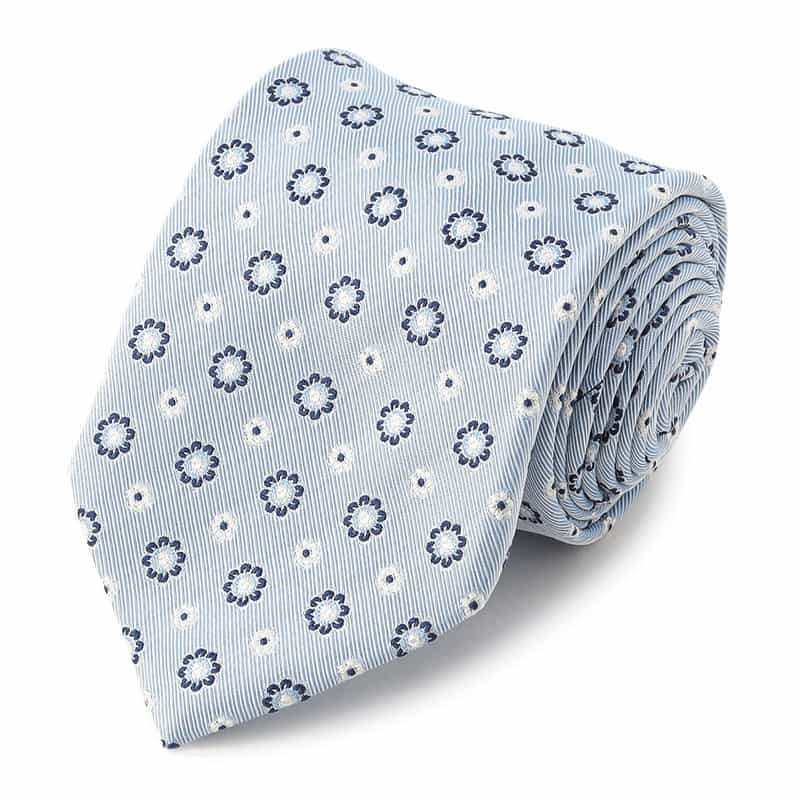 STEFANO BIGI 花柄タイ LIGHT BLUE