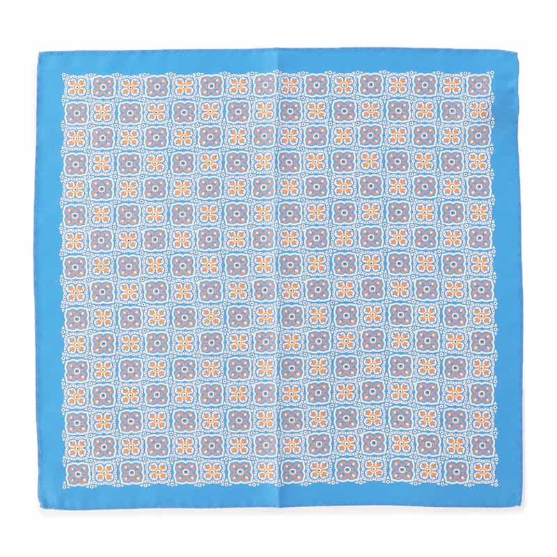 STEFANO BIGI ポケットチーフ LIGHT BLUE