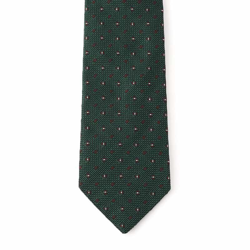STEFANO BIGI ガルザ小紋柄タイ GREEN