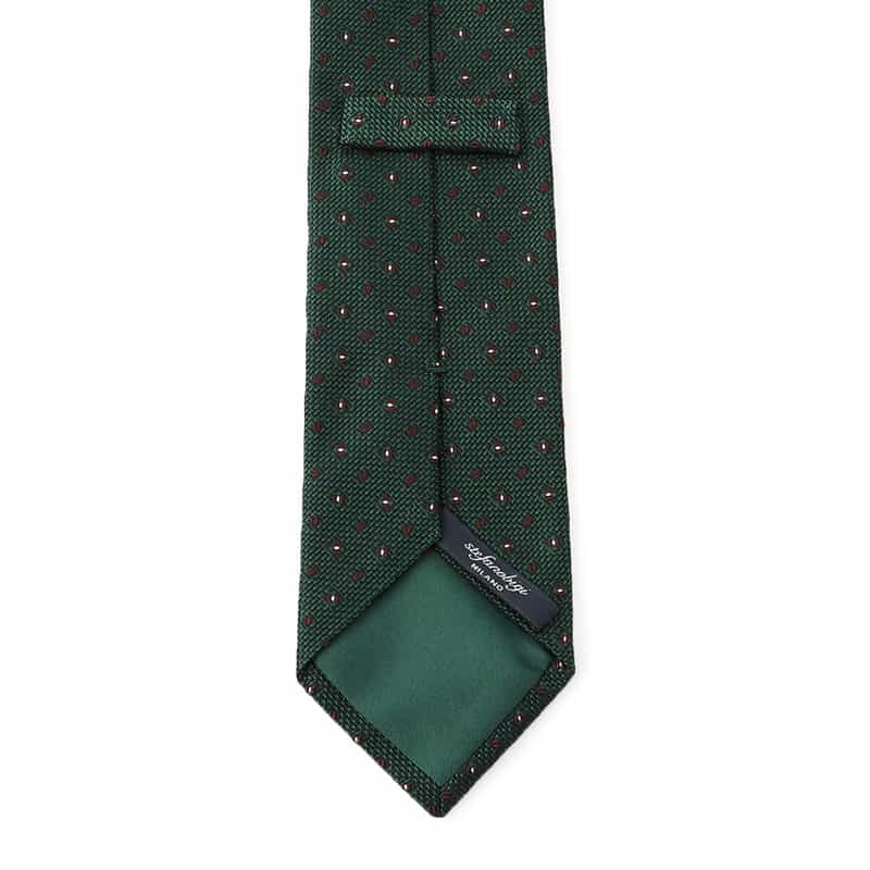 STEFANO BIGI ガルザ小紋柄タイ GREEN