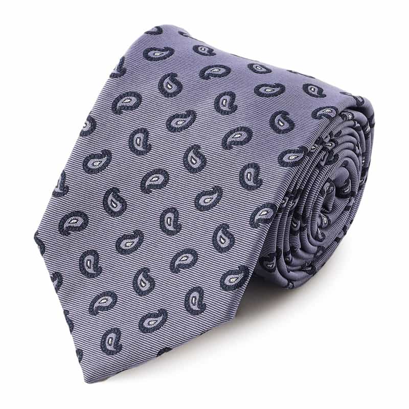 STEFANO BIGI ペイズリー柄タイ PURPLE