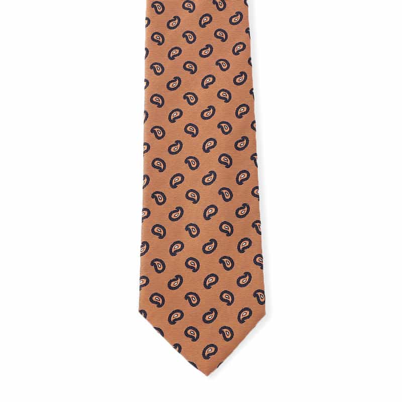 STEFANO BIGI ペイズリー柄タイ ORANGE