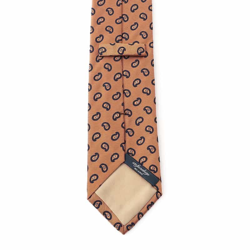 STEFANO BIGI ペイズリー柄タイ ORANGE