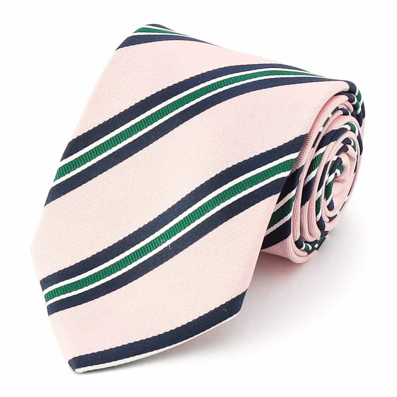 STEFANO BIGI ストライプ柄タイ PINK