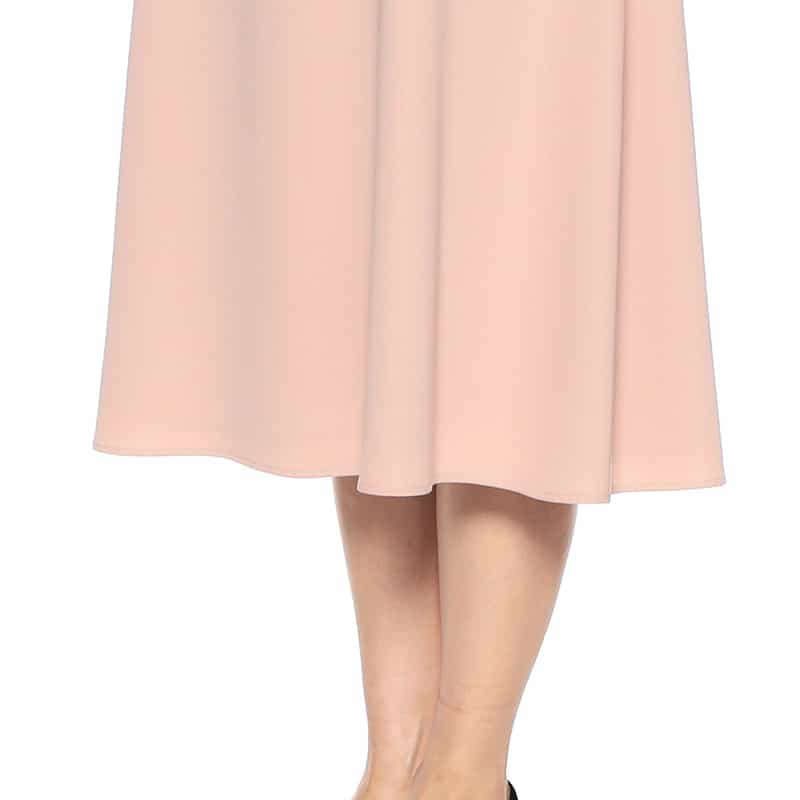 BARNEYS NEW YORK ウォッシャブル ハイウエストフレアドレス LIGHT PINK