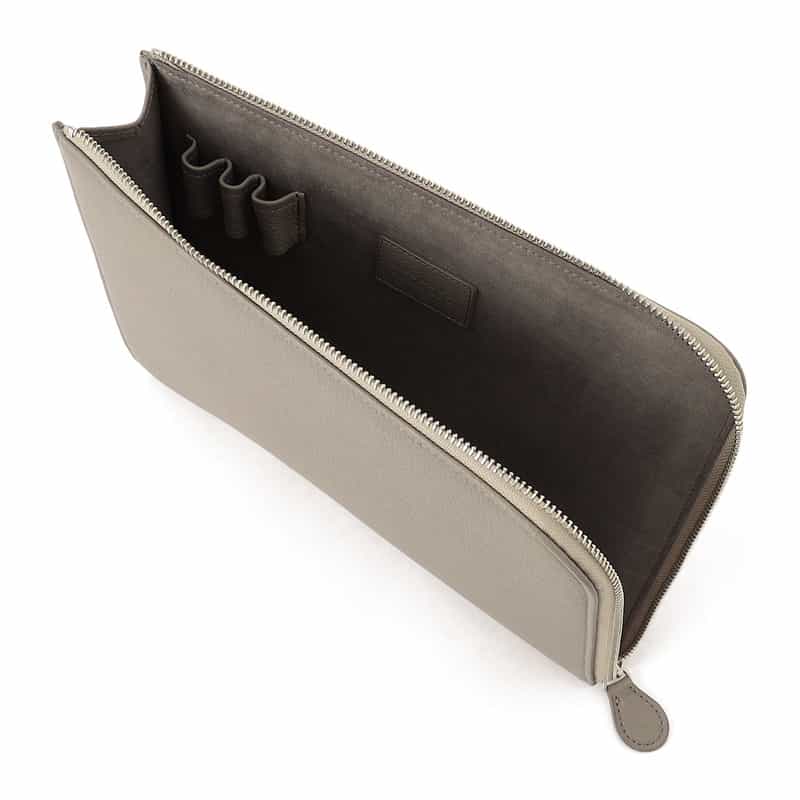 BARNEYS NEW YORK レザークラッチバッグ GRAY