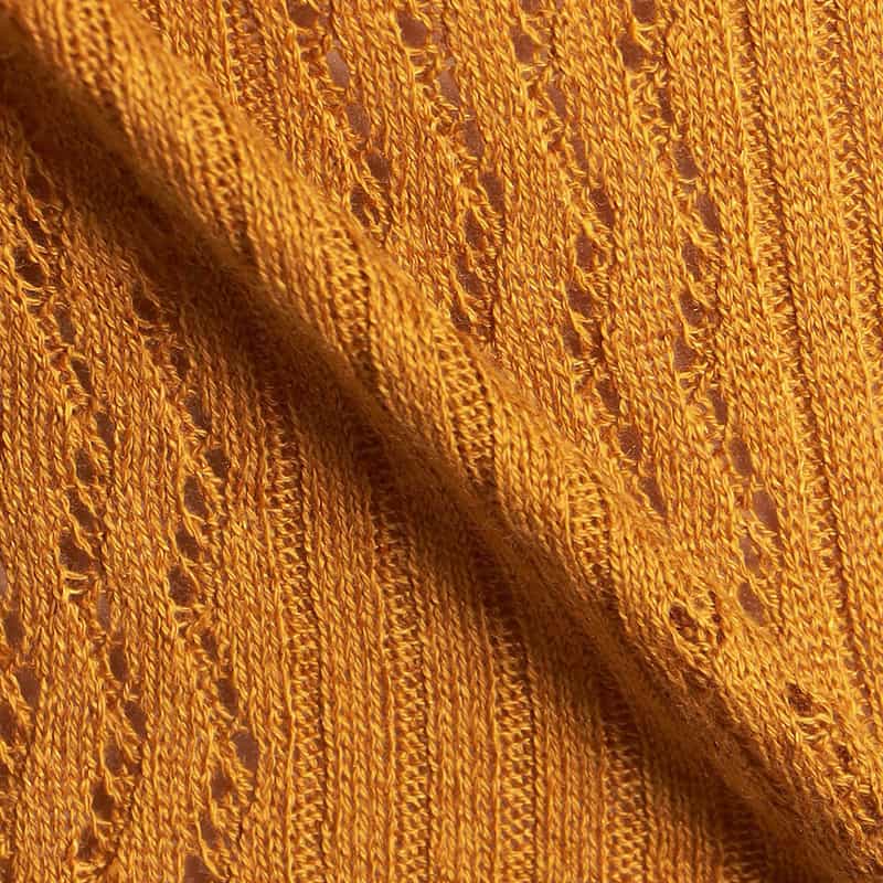 DANIELE FIESOLI リネン×コットン シアーニットシャツ ORANGE